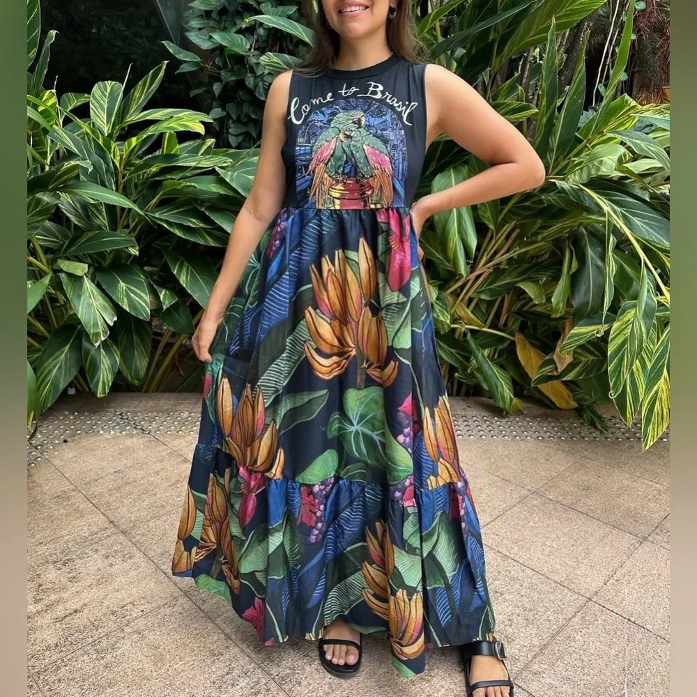 FARM Rio Fantasy Midi Dress Size XS